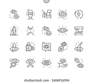 Glaucoma Well-crafted Pixel Perfect Vector Thin Line Icons 30 2x Grid for Web Graphics and Apps. Simple Minimal Pictogram