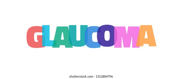 Glaucoma Word Concept Glaucoma On White Stock Vector (Royalty Free ...