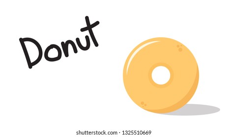 Glaze donut cartoon vector. wallpaper. free space for text.