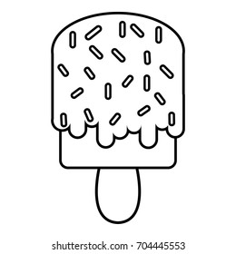 Glaze ice cream icon. Outline illustration of glaze ice cream vector icon for web