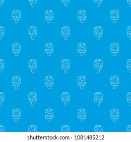 Glaze ice cream pattern vector seamless blue repeat for any use