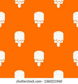 Glaze ice cream pattern vector orange for any web design best