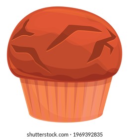 Glaze muffin icon. Cartoon and flat of Glaze muffin vector icon for web design isolated on white background