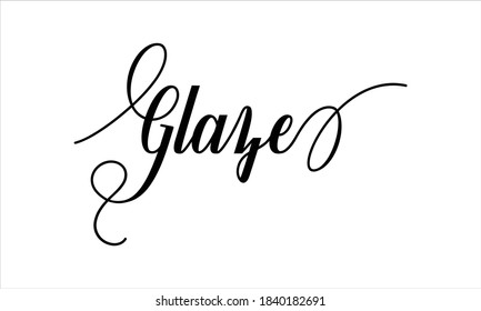 Glaze Script Typography Cursive Calligraphy Black Stock Vector (Royalty ...