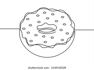 glazed cake with hole sign vector