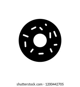 Glazed cake with a hole vector icon. Donut icon. Doughnut icon vector.