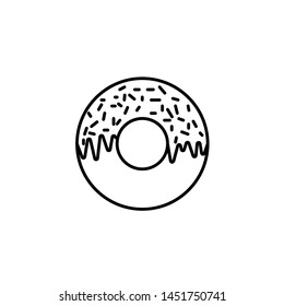 glazed cake with a hole vector icon