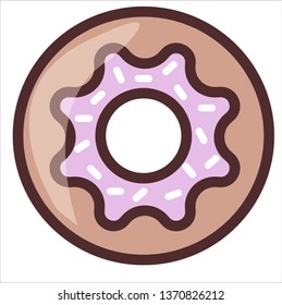 Glazed donut with confetti 