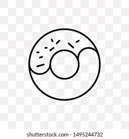Glazed Donut icon isolated on transparent background. Donut symbol modern, simple, vector, icon for website design, mobile app, ui. Vector Illustration