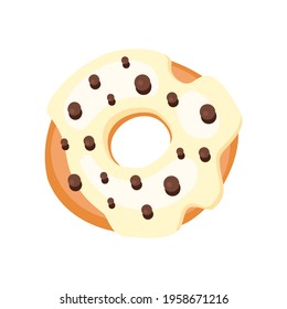 Glazed donut. Vector illustration isolated on a white background.