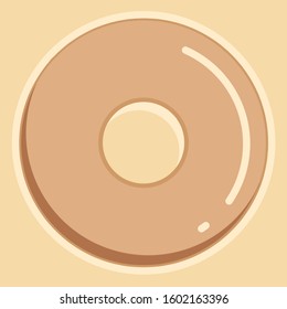 Glazed Doughnut isolated vector on color background
