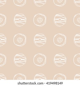 Glazed doughnut seamless colorful pattern