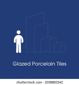 Ilustración vectorial de baldosas cerámicas de porcelana acristalada.