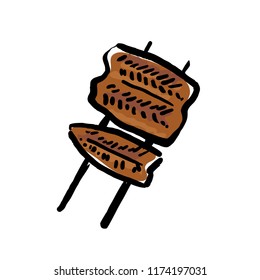 Glaze-grilled eell illustrations