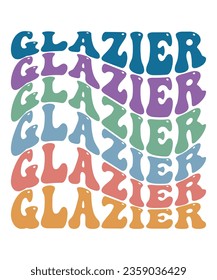 Glazier typography design ready for print
