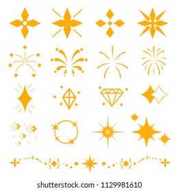 The gleam collection inspire from diamond shape and firework shape. Main color is yellow and gold. You can this collection by design for card, wallpaper, sticker, logo, advertisement.