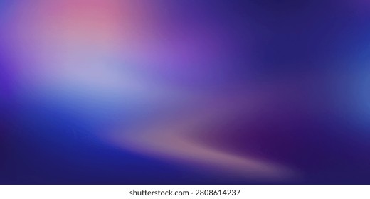 Gleam purple blue red blur abstract gradient pattern. Dark iridescent magical banner. Holidays night disco party decor. Fantastic cosmic sky hologram empty background. 