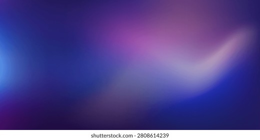 Gleam purple blue red blur abstract gradient pattern. Dark iridescent magical banner. Holidays night disco party decor. Fantastic cosmic sky hologram empty background. 