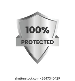 A gleaming, metallic shield dominates the composition, presented against a stark white background. 
