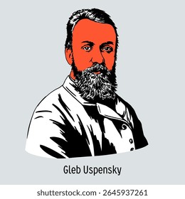 Gleb Ivanovich Uspensky foi um escritor e publicitário russo, próximo do movimento populista. Uma figura importante do realismo russo do século XIX, um dos principais escritores raznochintsy. Desenhado à mão v