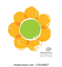 gleeful flower. vector art