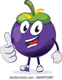 gleeful mango Steen character showing big thumbs up