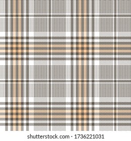 Glen check plaid pattern. Seamless hounds tooth tartan plaid background texture for jacket, skirt, trousers, blanket, or other modern autumn or winter tweed textile design.