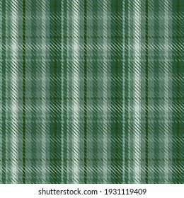 Glen plaid pattern in green, blue, white. Abstract seamless checkered background. Colored Scottish cage. Vector graphics printing on fabrics, shirts and textiles.