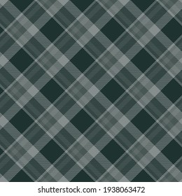 Glenplaid-Muster in Grün. Nahtloser, karierter Hintergrund. Farbiger schottischer diagonaler Käfig. Abstrakte Textur. Vektorgrafik-Druck auf Stoffe, Hemden und Textilien.