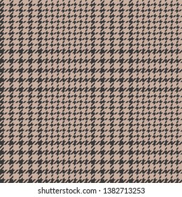 Glen plaid pattern seamless fashion textile background in beige and grey. Classic hounds tooth pattern.