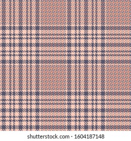 Glen plaid pattern. Seamless hounds tooth check plaid texture in pink, purple, and red for trousers, coat, skirt, jacket, or other modern autumn, winter, or spring fashion clothes print.