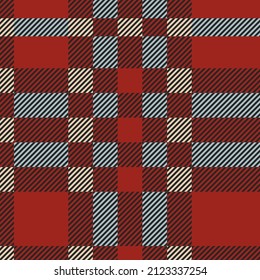 Glen Plaid textured seamless pattern. Checked fabric. Vector Illustration. 