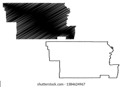 Glenn County, California (Counties in California, United States of America,USA, U.S., US) map vector illustration, scribble sketch Glenn map