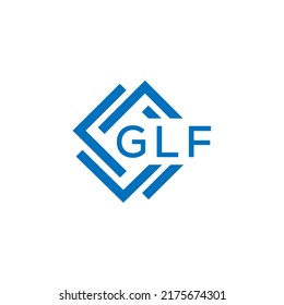Diseño del logotipo de la letra GLF sobre fondo blanco. El concepto del logotipo de la letra de círculo creativa GLF. Diseño de letras GLF.
