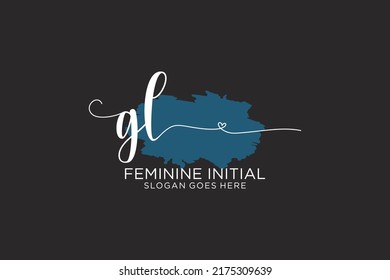 GLG beauty monogram and elegant logo design handwriting logo of initial signature, wedding, fashion, floral and botanical with creative template. svg