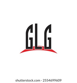 GLG letter logo design with white background in illustrator, vector logo modern alphabet font