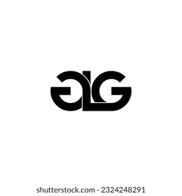glg lettering initial monogram logo design svg
