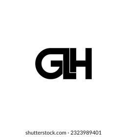 diseño del logotipo de la letra monograma de la tipografía glh