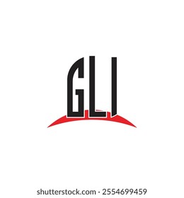 GLI letter logo design with white background in illustrator, vector logo modern alphabet font