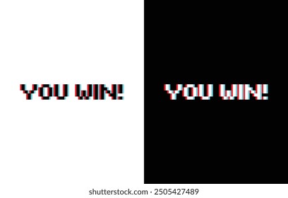 glich effect pixel You win icon trophy winner 8 bit icon for computer games