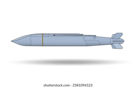 A glide bomb with shadow