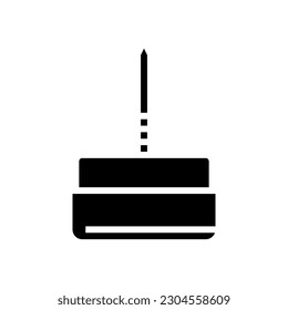 glide furniture hardware fitting glyph icon vector. glide furniture hardware fitting sign. isolated symbol illustration