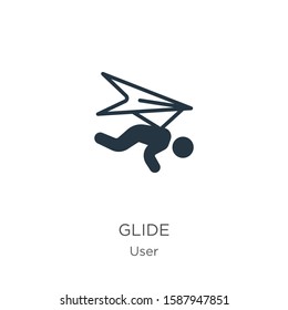 Glide icon vector. Trendy flat glide icon from user collection isolated on white background. Vector illustration can be used for web and mobile graphic design, logo, eps10