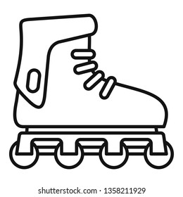 Glide inline skates icon. Outline glide inline skates vector icon for web design isolated on white background