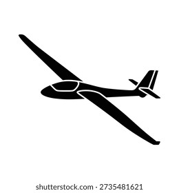 Glider icon silhouette vector illustration isolated