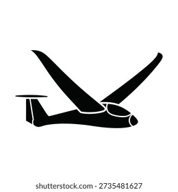 Glider icon silhouette vector isolated