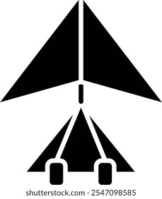 Ícone Detalhado de Ilustração de Vetor de Planador