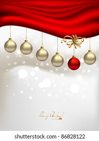 fondo navideño brillante con bolas nocturnas