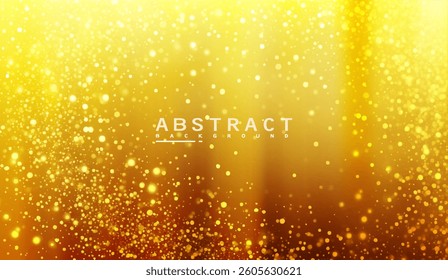 Glimmering Gold Dust Abstract Background with a Playful Distribution of Sparkling Particles Creating a Festive and Luxurious Ambiance that Radiates Warmth and Celebration
