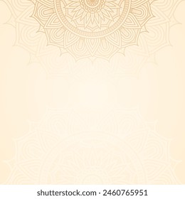 Glistening Geometric Mandala Patterns On Soft Yellow Gold Square Background
